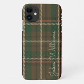 Personalisierter TARTAN Karierter handschriftliche iPhone Hülle (Rückseite)