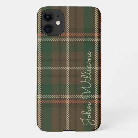 Personalisierter TARTAN Karierter handschriftliche iPhone Hülle (Rückseite)