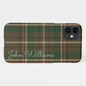 Personalisierter TARTAN Karierter handschriftliche iPhone Hülle (Rückseite (Horizontal))