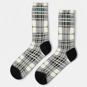 Personalisierter Tartan mit Kariertem Schwarz und  Socken (Linkes Detail)