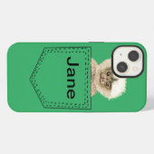 Personalisierter Taschenaffe iPhone Hülle (Rückseite (Horizontal))