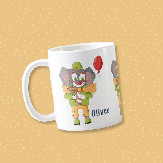 Personalisierter Tasse Elefant Clown Kind