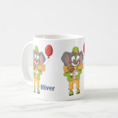 Personalisierter Tasse Elefant Clown Kind (Vorderseite Links)