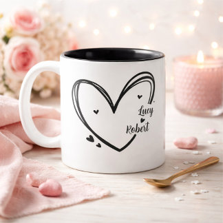 Personalisierter Tasse für Paare mit Namen