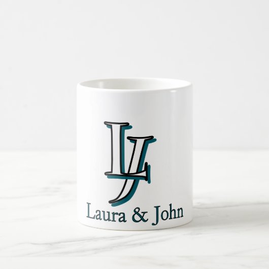 Personalisierter Tasse mit Anfangsbuchstaben für P (Mittel)