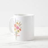 Personalisierter Tasse mit Gänseblümchen als Gebur (Vorderseite Links)