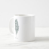 Personalisierter Tasse mit Linolschnitt Botanik Bu (Vorderseite Links)