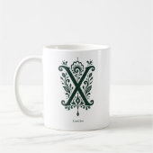 Personalisierter Tasse mit Linolschnitt-Buchstabe (Links)