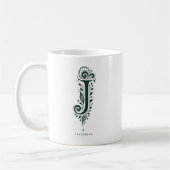 Personalisierter Tasse mit Linolschnitt-Buchstabe (Links)