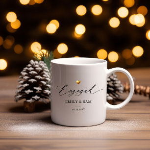 Personalisierter Tasse mit Namen des Paares und Da