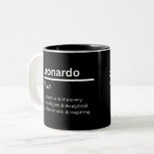 Personalisierter Tasse mit Namen Leonardo Jungen N (Vorderseite Links)
