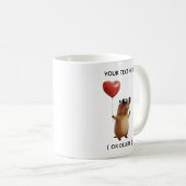 Personalisierter Tasse mit süßem Capybara und Herz (VorderseiteRechts)