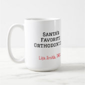 Personalisierter Tasse Santa's Lieblings-Kieferort (Links)