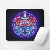 Personalisierter Tattoo Shop Nautical Neonsign Sty Mousepad (Mit Mouse)