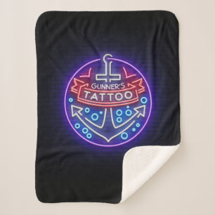 Personalisierter Tattoo Shop Nautical Neonsign Sty Sherpadecke