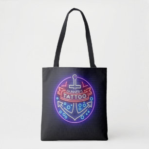 Personalisierter Tattoo Shop Nautical Neonsign Sty Tasche
