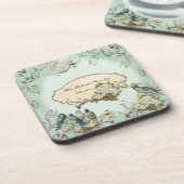 Personalisierter Taubenwirl von verzauberten Waldv Untersetzer (Linke Seite)