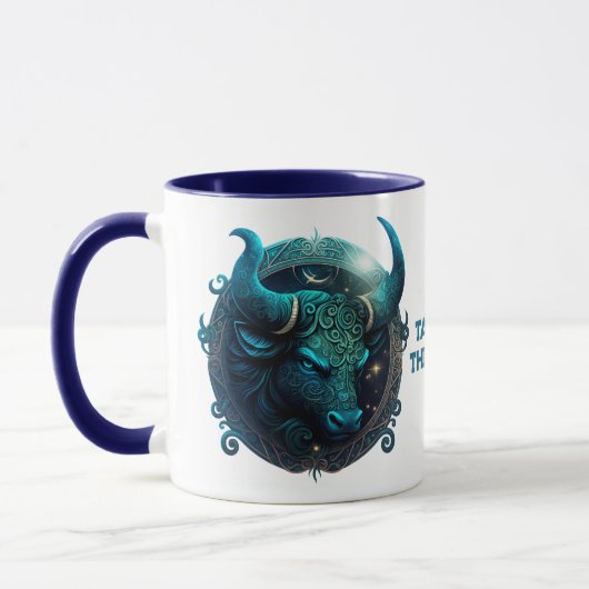 Personalisierter Taurus Die Zodiakastastrologie Tasse (Links)