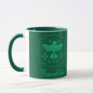 Personalisierter Teal-Stammes-Adler-Becher Tasse