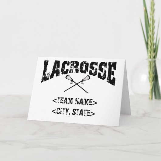 Personalisierter Team City Staat Lacrosse T - Shir Karte (Vorderseite)