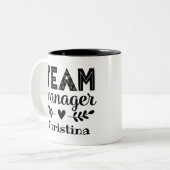 Personalisierter Team Manager Zweifarbige Tasse (Vorderseite Links)
