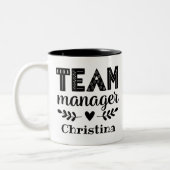 Personalisierter Team Manager Zweifarbige Tasse (Links)