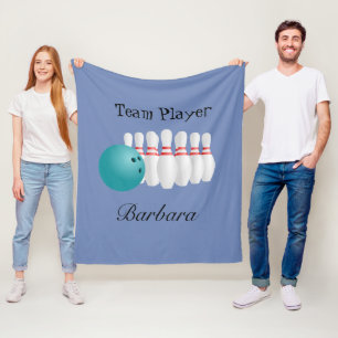 Personalisierter Team-Spieler im Bowling Fleecedecke