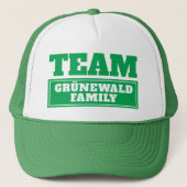 Personalisierter Teamname des grünen Teams oder Truckerkappe (Vorderseite)