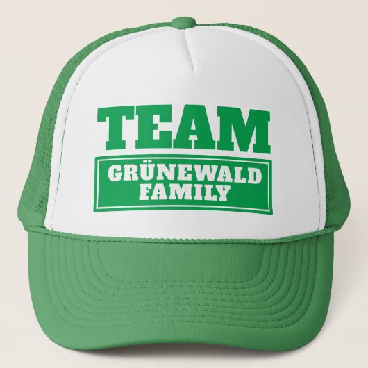 Personalisierter Teamname des grünen Teams oder Truckerkappe (Vorderseite)