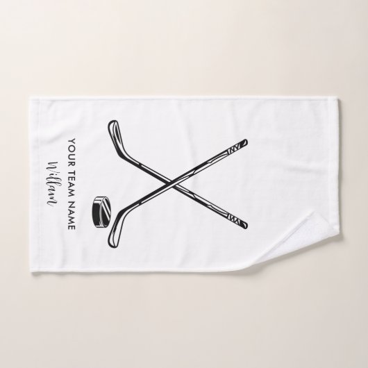 Personalisierter Teamname Eishockey White Custom Handtuch (Handtuch)