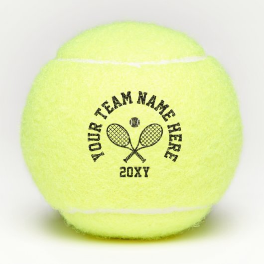 Personalisierter Teamname Tennisbälle (Vorderseite)