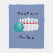Personalisierter Teamplayer im Bowling Fleecedecke (Vorderseite)
