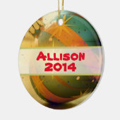 Personalisierter Teardrop Weihnachtsschmuck (Links)