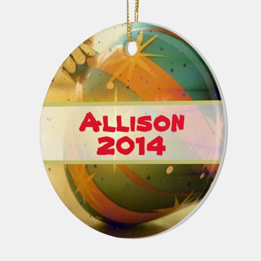 Personalisierter Teardrop Weihnachtsschmuck (Links)