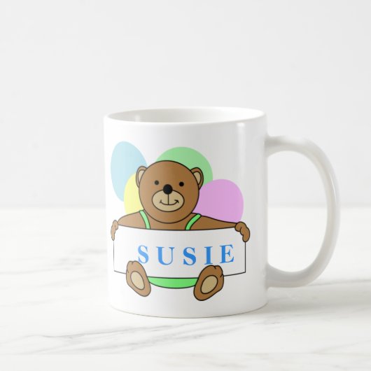 Personalisierter Teddy-Bärn-Entwurf Kaffeetasse (Rechts)