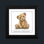 Personalisierter Teddy Bear Keepake Erinnerungskiste<br><div class="desc">Eine einfache personalisierte Sake-Geschenkboxen,  die zum Shoppen,  Schmuck und zu kleinen Schätzen einlädt. Fügen Sie Ihrem Kind den Namen hinzu.</div>