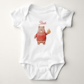 Personalisierter Teddybär Baby-Body mit Liebe Le Baby Strampler (Vorderseite)