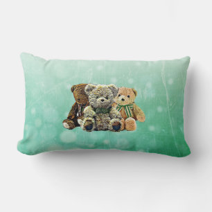 Personalisierter Teddybär Baby Jungen Kinderzimmer Lendenkissen