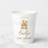 Personalisierter Teddybär-Babyshower 'We Can Bearl Pappbecher (Rückseite)