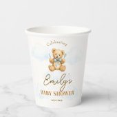 Personalisierter Teddybär-Babyshower 'We Can Bearl Pappbecher (Vorderseite)