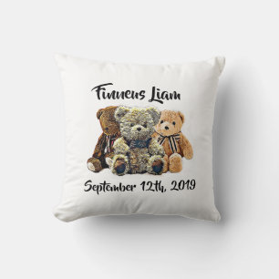 Personalisierter Teddybär-Babyzimmer für Jungen Kissen