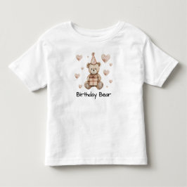 Personalisierter Teddybär Geburtstagsbär Baby T-Sh Kleinkind T-shirt