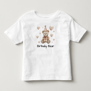 Personalisierter Teddybär Geburtstagsbär Baby T-Sh Kleinkind T-shirt