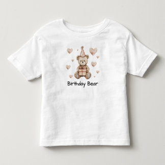 Personalisierter Teddybär Geburtstagsbär Baby T-Sh Kleinkind T-shirt