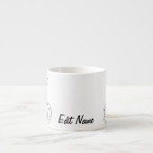 Personalisierter Teddybär-Kaffeebecher Espressotasse (Vorderseite)
