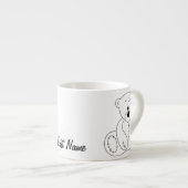 Personalisierter Teddybär-Kaffeebecher Espressotasse (Vorderseite Rechts)