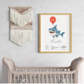 Personalisierter Teddybär mit Balloons-Kinderzimme Poster