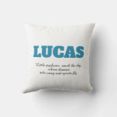 Personalisierter Teddybär mit Fallschirmkissen Kissen (Rückseite)