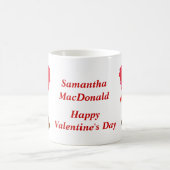 Personalisierter Teddybär-Valentinstag Kaffeetasse (Mittel)