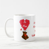 Personalisierter Teddybär-Valentinstag Kaffeetasse (Links)